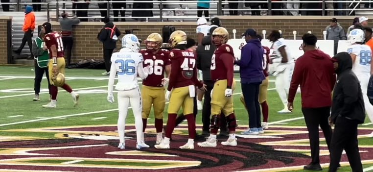 It’s always great seeing ‘Wick alums being able to connect after their games! 

📸: Jadon Lafontant ‘24 (Boston College), Caden Bowling ‘24 (Boston College), Blaine McClure ‘24 (UNC), &amp; Hunter Clark ‘22 (Boston College) 

<a href="/BlaineMcClure3/">Blaine McClure</a>