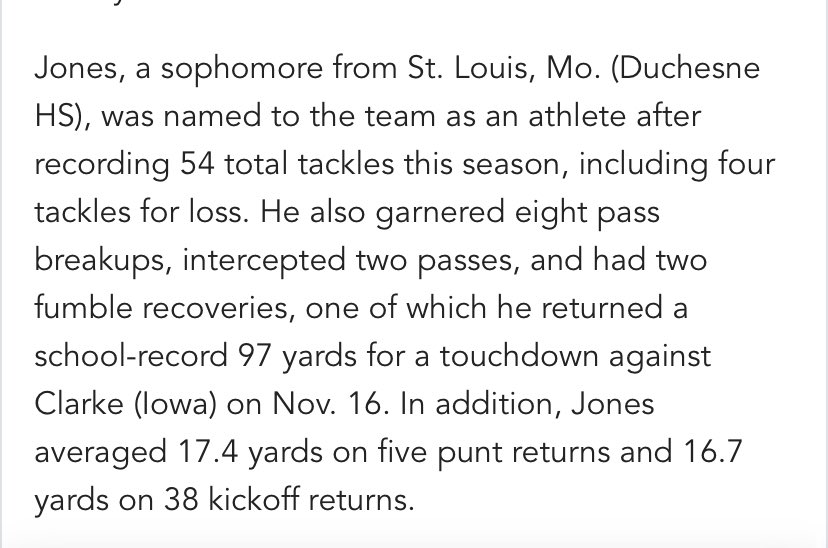 RobertJones2023's tweet photo. I’m truly blessed to make  All Conference as a ATH and to break the school record for longest fumble recovery for a TD @Excel360Footba1 @RobertJ17449267 @CSCwildcatsFB @DHSPioneerFB  @CoachSallayCSC @Coach_Stansell @CoachBowman55 https://t.co/TBQq91eDVs