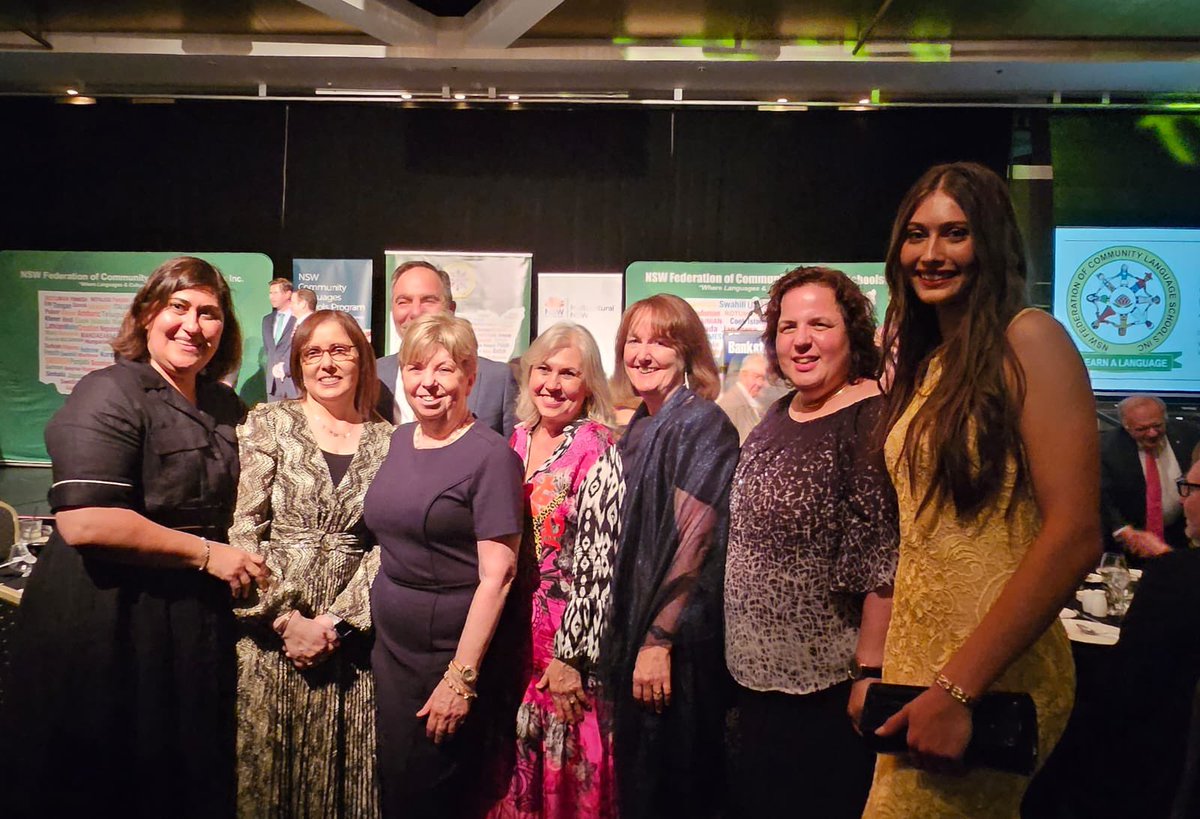 sanazreika4's tweet image. Congratulations to the @nswfcls on their wonderful gala dinner celebrating the rich linguistic diversity of NSW! Language is key to identity, connecting us to heritage and fostering mutual respect. By preserving it, we strengthen unity and cultural harmony. #CommunityLanguages