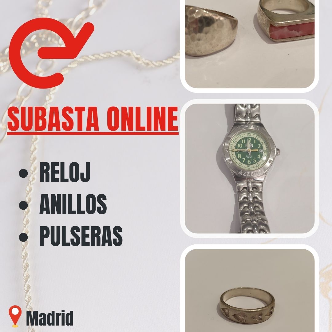 ✨ ¡Subasta online de joyas y accesorios!. Este lote incluye: anillos, pulseras, collares, colgantes y reloj. Echa un vistazo a la subasta y puja ahora 👉 zurl.co/VIC9 

#SubastaOnline #Joyas #Escrapalia #ORGA