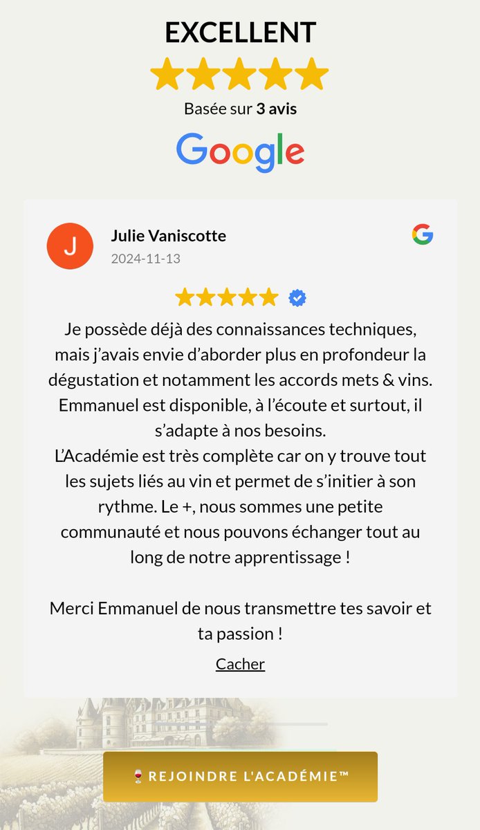 Les premiers avis Google tombent, de la part de mes premiers élèves. 
🙏😍