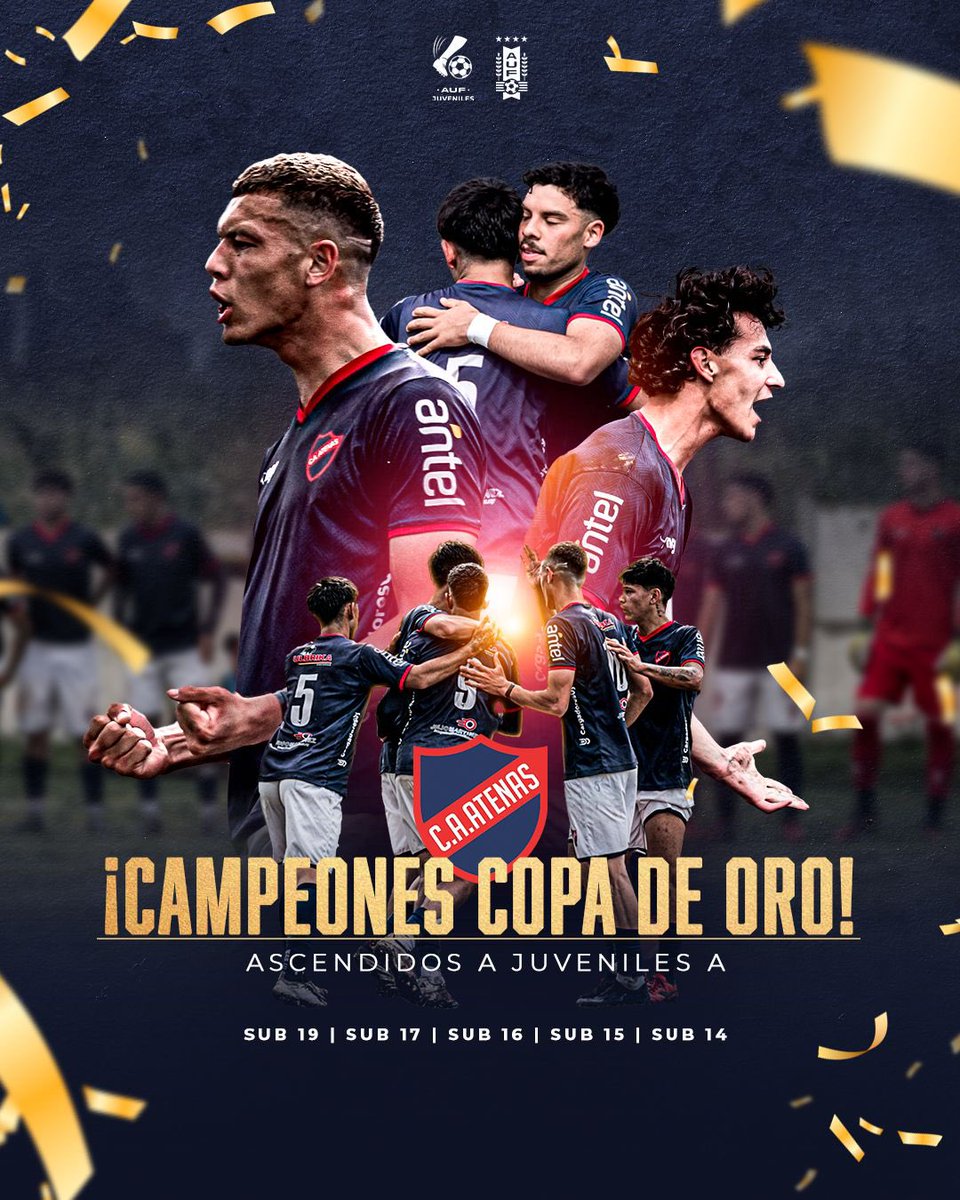JuvenilesAUF's tweet photo. 🔝 𝗦𝗢𝗡 𝗗𝗘 𝗣𝗥𝗜𝗠𝗘𝗥𝗔

Atenas finalizó en lo más alto de la Tabla Global de la 𝗖𝗼𝗽𝗮 𝗱𝗲 𝗢𝗿𝗼 de Juveniles B.

¡Felicitaciones! 🔵🔴

#FábricaDeTalentos https://t.co/IZgkwYeD8n