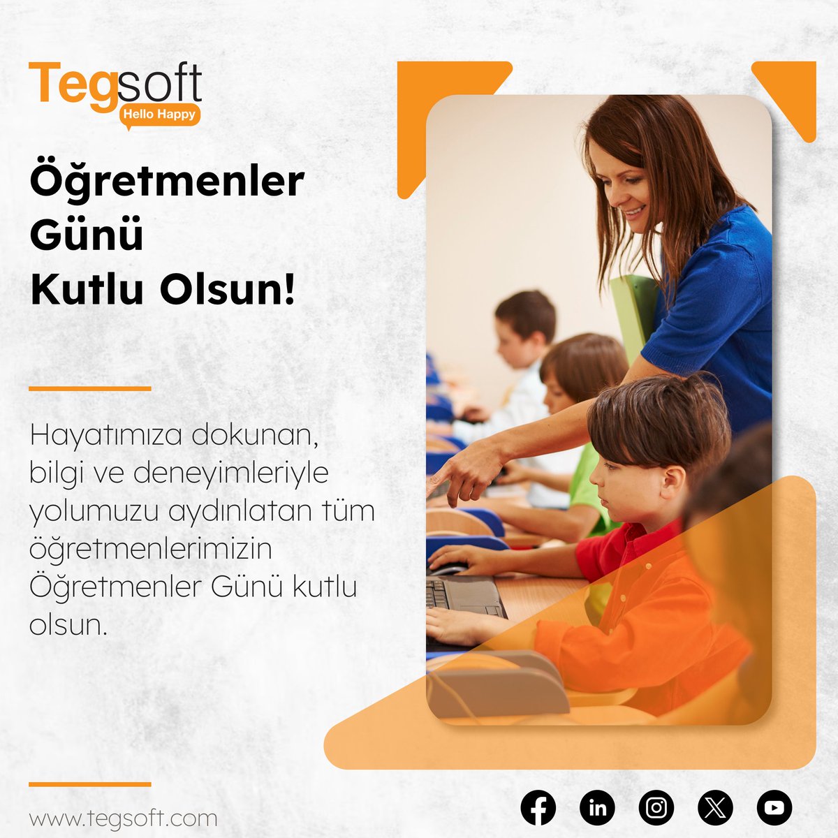 Hayatımıza dokunan, bilgi ve deneyimleriyle yolumuzu aydınlatan tüm öğretmenlerimizin Öğretmenler Günü kutlu olsun.

*
*
*

Happy Teachers' Day to all the teachers who have touched our lives and illuminated our path with their knowledge and experience.