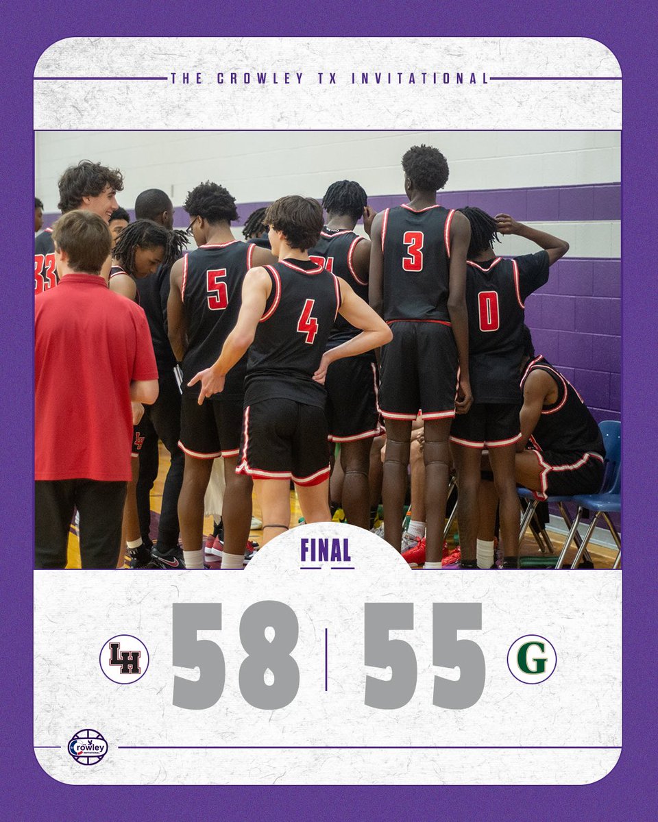 Gold Championship Final Score

Lake Highlands Wildcats: 58
Addison Greenhill Hornets: 55