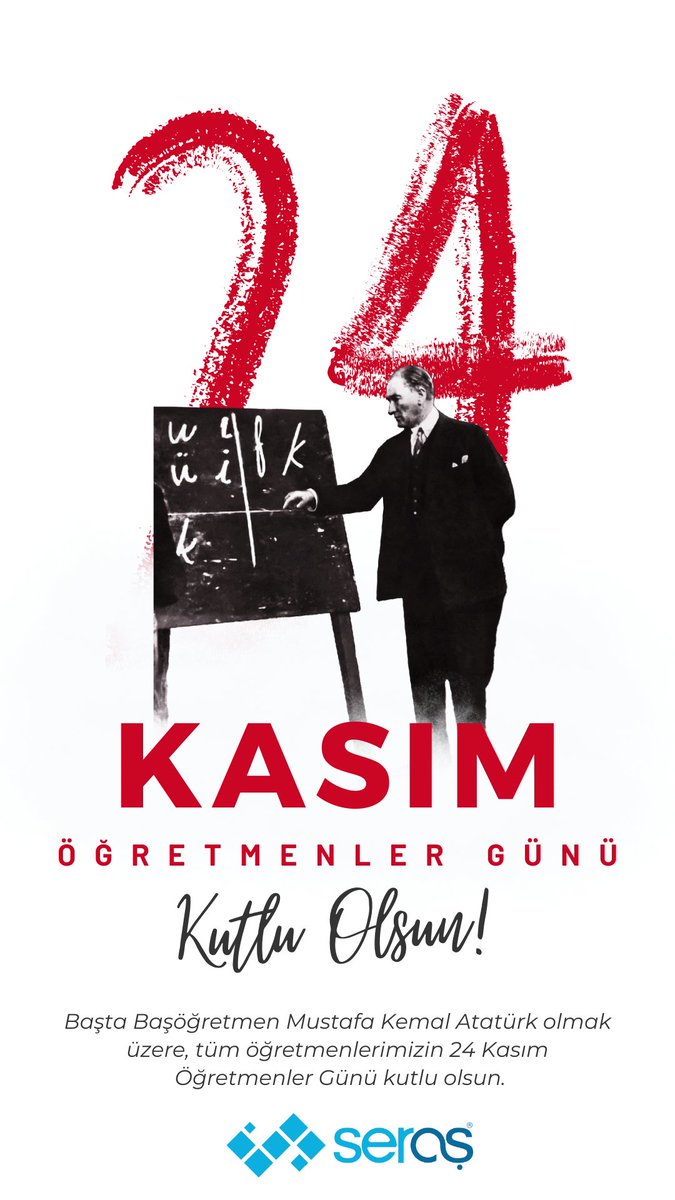 Başta Başöğretmen Mustafa Kemal Atatürk olmak üzere, tüm öğretmenlerimizin 24 Kasım Öğretmenler Günü kutlu olsun.
#24kasım #seraş
