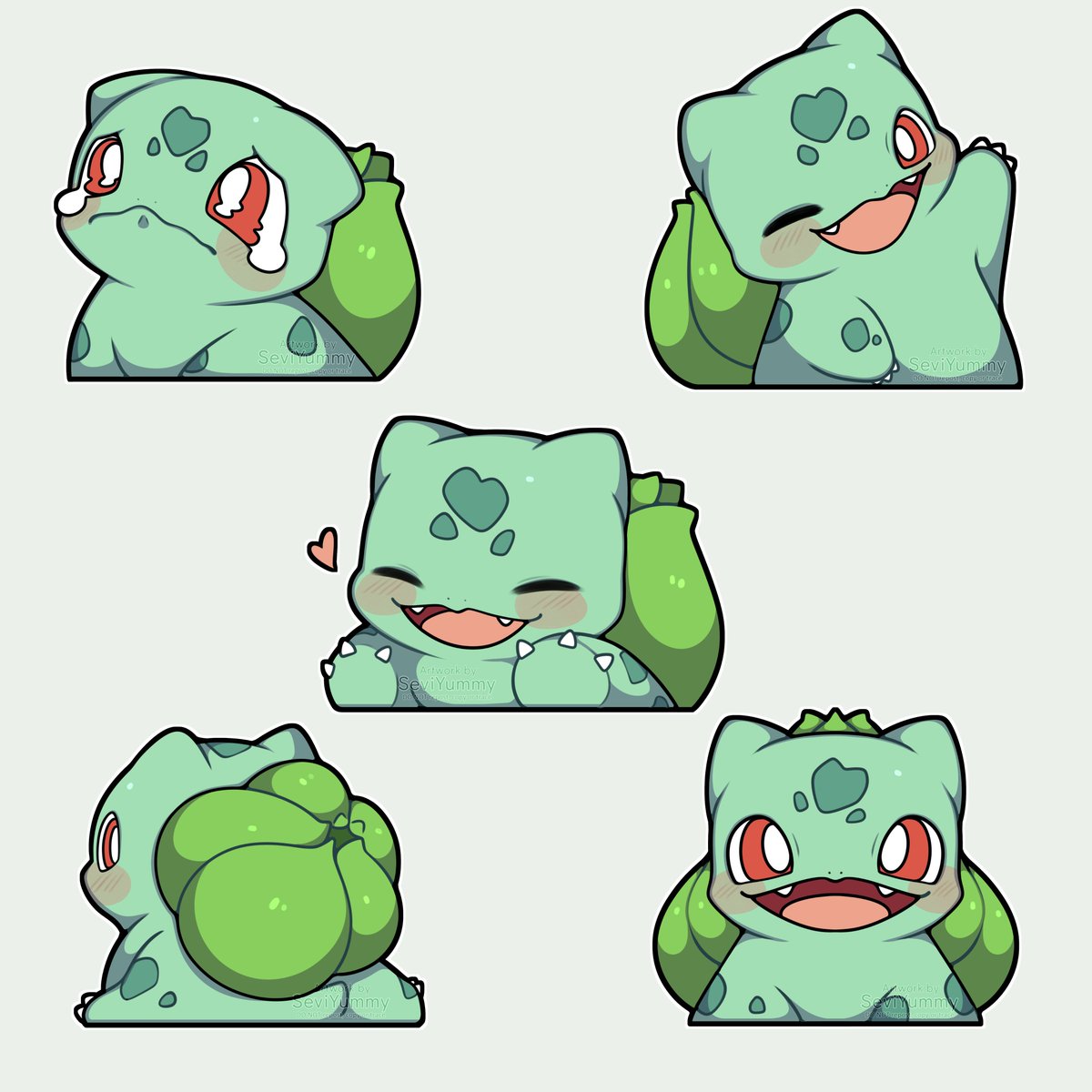 SeviYummy's tweet photo. Which Bulbasaur are you today? 🌿 https://t.co/A9sCH972N7