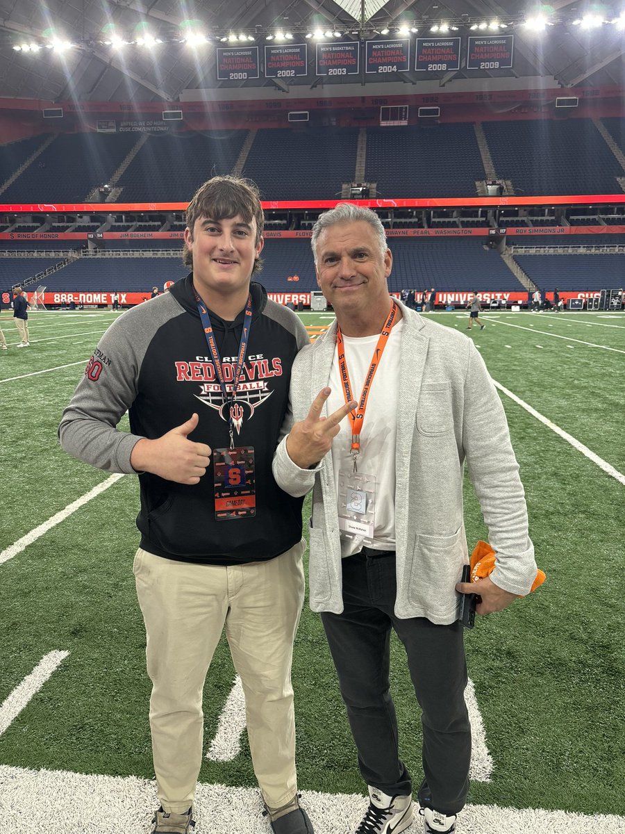 Brody Kaufman 6’4 285 (@brodykaufman2) on Twitter photo Thank you so much <a href="/Omeezi_/">Omar Hales</a> for the invite I had an absolute blast and loved the environment <a href="/CuseFootball/">Syracuse Football</a>
🟠🔵⚪️BLEED ORANGE⚪️🔵🟠
<a href="/Commit2Cuse/">CUSE FB Recruiting</a> <a href="/CoachDT_Cuse/">Dennis Thomas</a> <a href="/AMannicciCuse/">Aaron Mannicci</a> <a href="/WNYAthletics/">WNY Athletics</a> <a href="/wny_football/">WNY Football</a> <a href="/WNY_HS_Sports/">WNY HS Sports</a> Thank you so much <a href="/Omeezi_/">Omar Hales</a> for the invite I had an absolute blast and loved the environment <a href="/CuseFootball/">Syracuse Football</a>
🟠🔵⚪️BLEED ORANGE⚪️🔵🟠
<a href="/Commit2Cuse/">CUSE FB Recruiting</a> <a href="/CoachDT_Cuse/">Dennis Thomas</a> <a href="/AMannicciCuse/">Aaron Mannicci</a> <a href="/WNYAthletics/">WNY Athletics</a> <a href="/wny_football/">WNY Football</a> <a href="/WNY_HS_Sports/">WNY HS Sports</a>