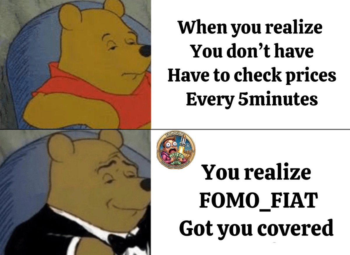 Dml_crrypt's tweet image. You’ve heard of FOMO, but have you heard of @FOMO_Fiat 
Get ready for a wild ride as we dive into the most hilarious memes on why $FOMO_Fiat is the next big thing! 🚀💸

Sit back, relax, and enjoy the laughs… and maybe make some gains too😂👇 #FOMOFiat