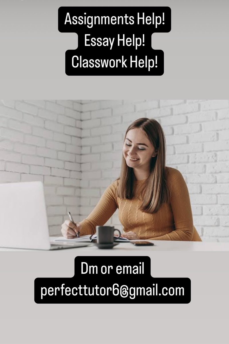 We are here to assist you with all your classwork at student-friendly rates. Please email us at perfecttutor6@gmail.com.
