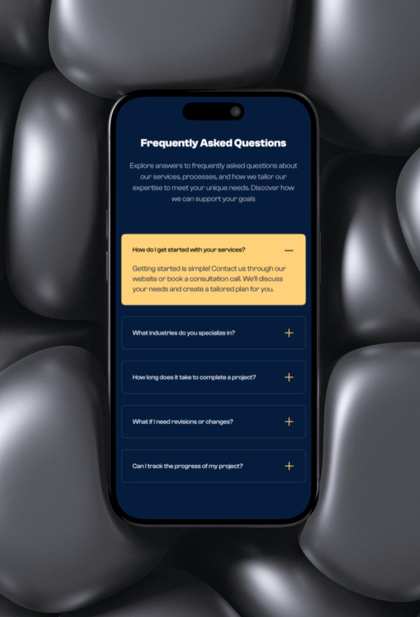 Teslimdesigns1's tweet image. Day 69: Mobile-Friendly FAQ Section

I simplifying access to information with a clean, mobile-friendly FAQ section! Each question expands with a smooth, collapsible interaction to keep the layout organized and user-friendly.

#100DaysOfDesign #MobileUX #FAQDesign #WebDesign