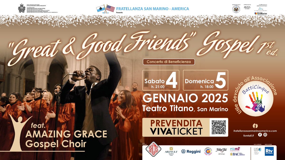 Moghe2's tweet photo. “GREAT &amp; GOOD FRIENDS” GOSPEL

Tutte le ℹ️ https://t.co/v0hAvIlYYs https://t.co/qa5zAv908U