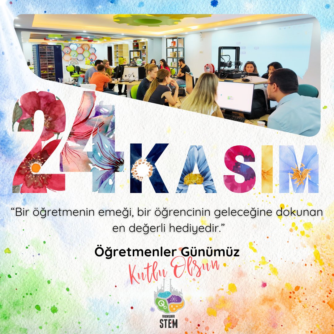 "Geleceği inşa eden tüm öğretmenlerimizin 24 Kasım Öğretmenler Günü kutlu olsun! İyi ki varsınız. 💐👩‍🏫👨‍🏫 #24Kasım #ÖğretmenlerGünü"