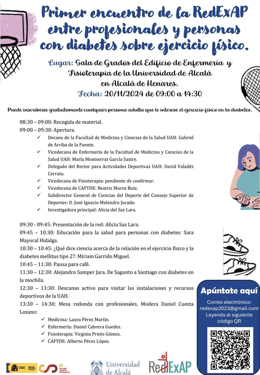 #1encuentroredexap buenos momentos de #aprendizaje #transdisciplinar sobre cómo el #ejerciciofisico 🏋‍♀️🤸‍♀️🏃‍♀️ puede mejorar la #salud de las personas con #diabetes 🩵
Gracias al <a href="/deportegob/">CSD</a> por la financiación de la <a href="/RedExAP_CSD/">RedExAP</a> 👍