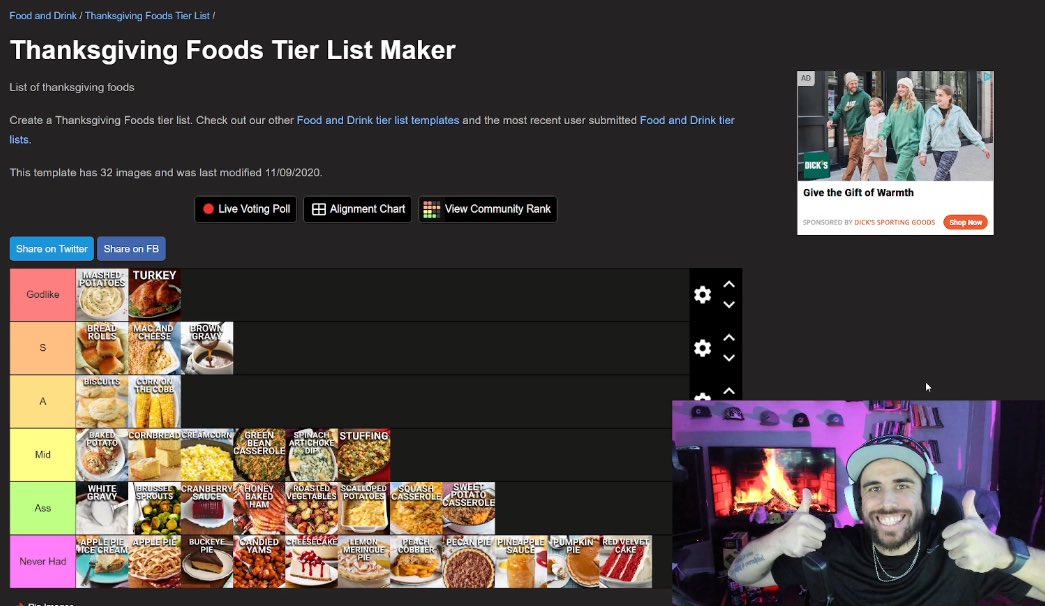 Best Thanksgiving Food Tier List of all time - Not a bad take here 🍗