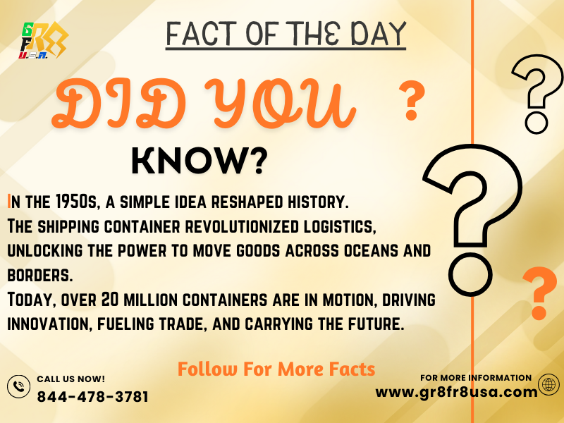 Gr8Fr8USA's tweet photo. Did you know shipping container reshaped global logistics in the 1950s?
Today, it’s the backbone of trade, innovation, and progress.
I'm not sure what's more impressive, the shipping container or the fact that we didn't invent it sooner.
#LogisticsRevolution #GR8FR8USA #Logistics https://t.co/vX094WM8KO