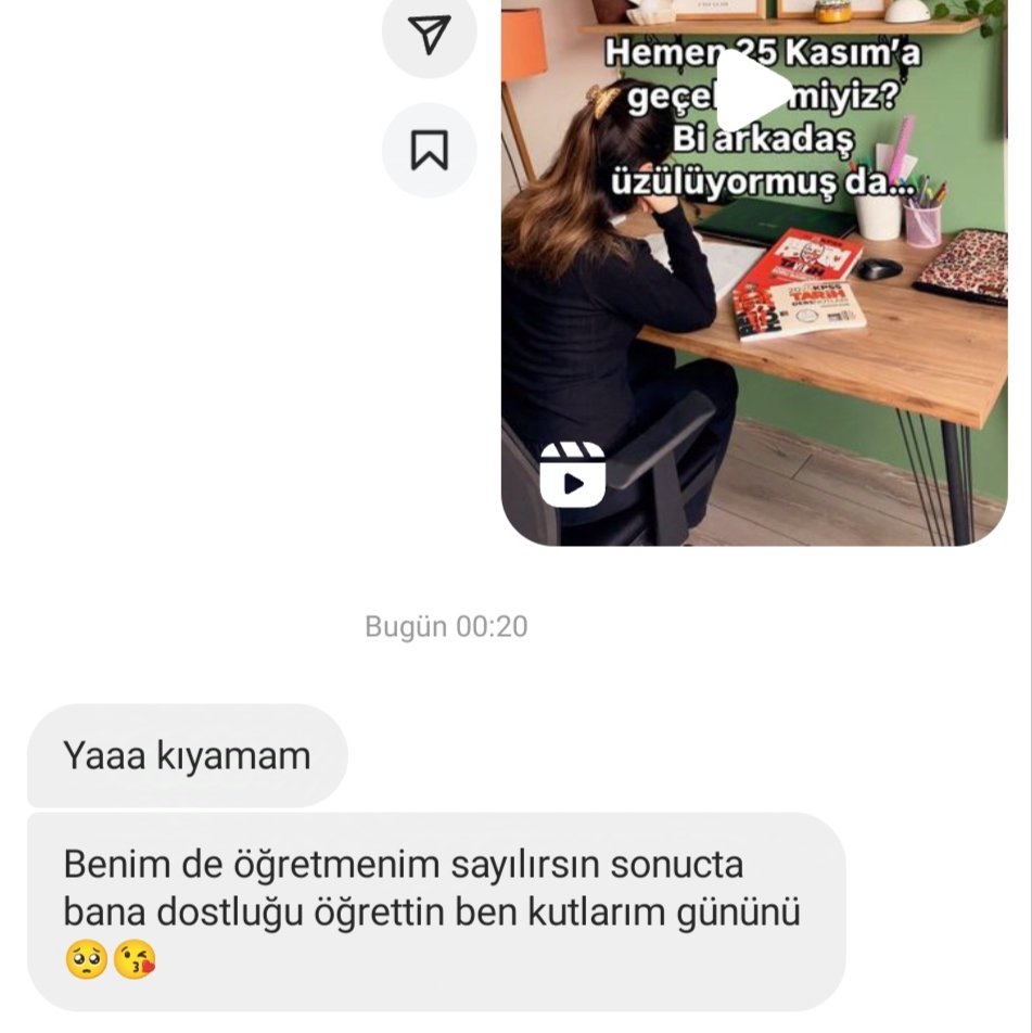 Haticakcam's tweet photo. Gece gece şöyle bir mesaj 🫠❤️ #ogretmenlergunu https://t.co/7F2gm8DHvP