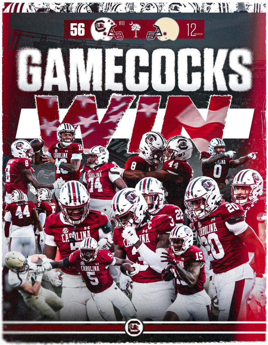 GamecockFB's tweet photo. GAMECOCKS WIN 🤙 https://t.co/X6UIquO5GS