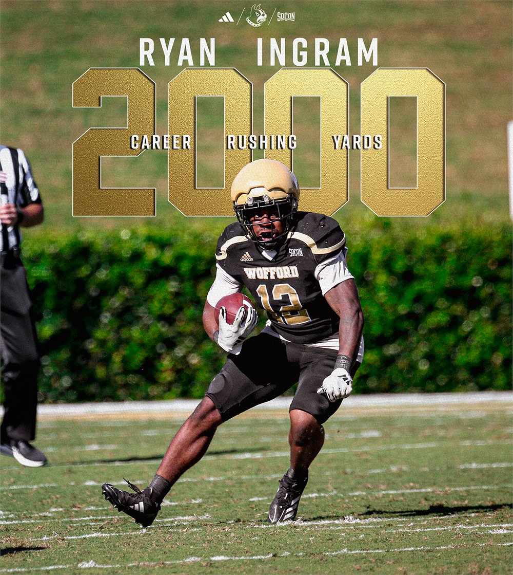 With nine yards rushing in the first quarter, Ryan Ingram has become the 17th Terrier to reach the 2,000 career rushing yard milestone!