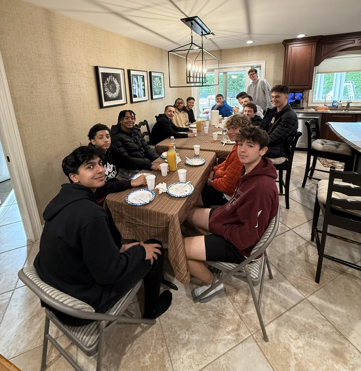 Team breakfast at my house today to kick the season off.  Let’s go boys 🏀 <a href="/glenn_bball/">John Glenn BBALL</a> <a href="/JG_Athletics/">John Glenn Athletics</a> #TeamFirst #pointguard #captain #intangibles #ElwoodJohnGlennBasketball
#LongIslandBasketball #BallisLife
#NewsdayHSSports