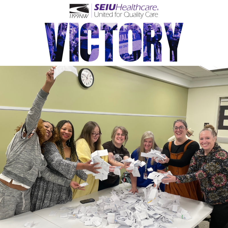 ✨Historic win at Valley Medical Center in Renton! ✨
Over 2,400 healthcare workers — nurses, service workers, techs — stood strong to fight for better contracts, and we won. After eight months of bargaining and unified actions, we overwhelmingly voted YES to ratify our
