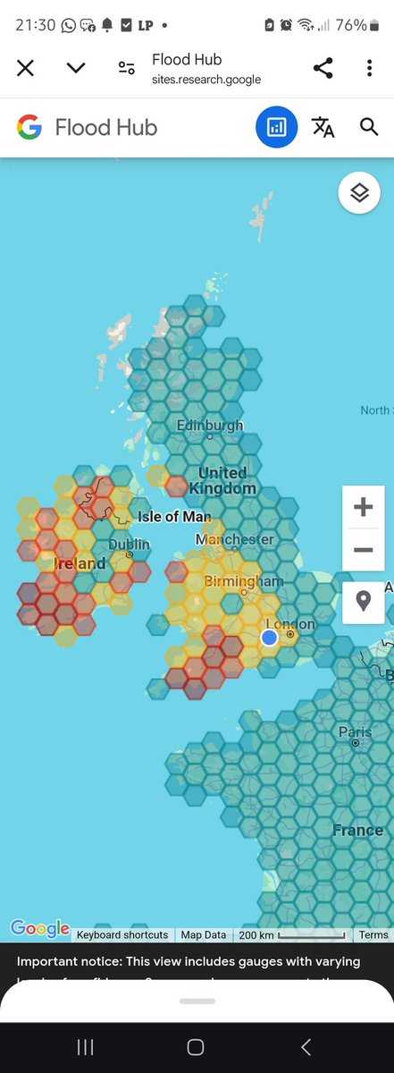 📢⚠️ According to Google's Flood Hub (view for expert, including low confidence gauges), Ireland, Northern Ireland and West England are the areas at highest risk of flooding in the world this weekend (due to Bert). You can check you flood risk here:
sites.research.google/floods/