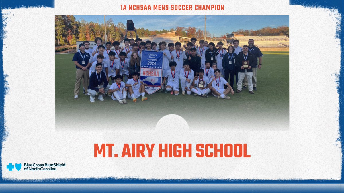 NCHSAA's tweet photo. 🏆Check out your NCHSAA 1A Men's Soccer State Champions!!!🏆 Congrats to the Granite Bears for their first championship win in Men's Soccer! Awesomeness!!!!

@GraniteBears 4
@HobbtonSports 3

#NCHSAA #BetterTogetherSince1913
@BlueCrossNC https://t.co/epApAWU1yE