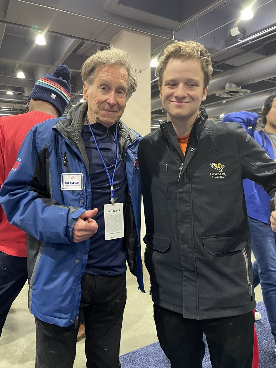 pcsrun's tweet photo. When it’s your 1st Marathon and you meet Boston Billy, Marathon Man, it’s got to be a good omen @BillRodgersRACE @Philly_Marathon https://t.co/oS7ec1zx4t