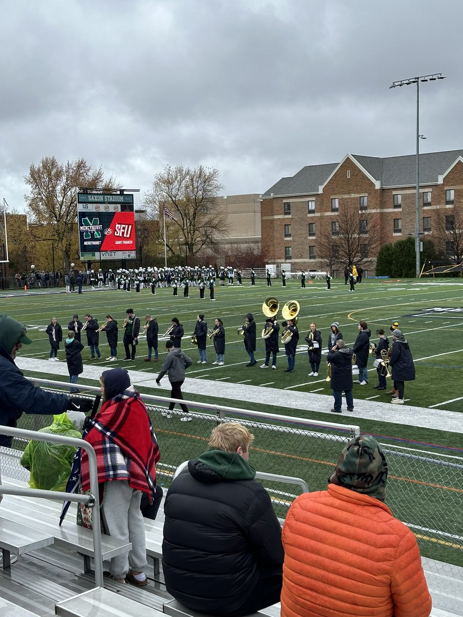 MarkHarrington_'s tweet photo. What a game to be at. Thank you @CoachJones256 for the gameday invite for Mercyhurst vs Saint Francis. @NedimyerVince @MtLionFootball https://t.co/U4ipujCAy7