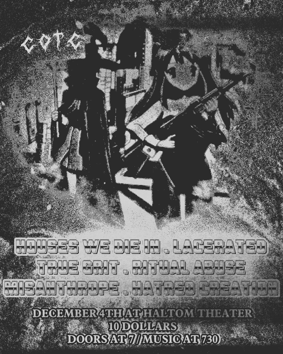 Were back and 3/5 of us are playing our new bands first show 

Hatred Creation