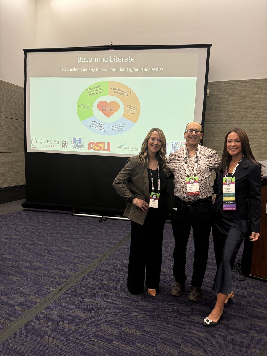Honored to have been a presenter with <a href="/tedsclassroom/">Ted Kesler</a>, <a href="/drlindseymoses/">Lindsey Moses</a> and Meredith Ogden at #NCTE24 sharing our work on cultivating literate identities in our students through communities of practice, authentic experiences, and student-voice empowered assessments. <a href="/HWPS14/">HWPS</a>