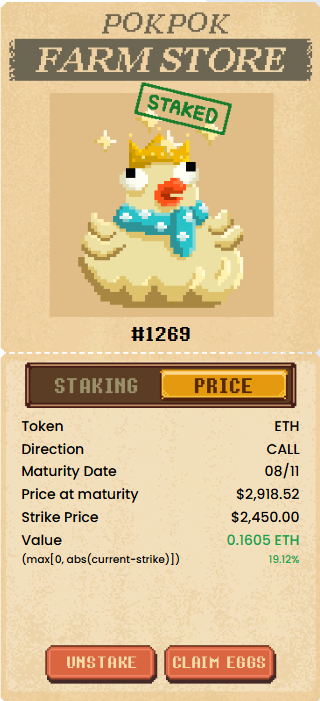 PumptyMcDumpty's tweet photo. $468 Profit on Call, has farmed 1629 $Pegg since staked on 11/8!! π°π£π°
@pokpok_io #CluckToEarn https://t.co/euijO68DQ7