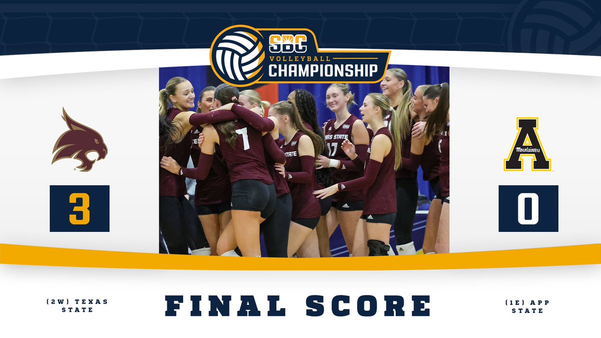 Sun Belt (@sunbelt) on Twitter photo ππ’π’π ππ‘π ππ’ππππ§π¦.
<a href="/TexasStateVball/">Texas State Volleyball</a> totaled 13 blocks and 35 kills to advance to the #SunBeltVB Championship Match. βοΈπ ππ’π’π ππ‘π ππ’ππππ§π¦.
<a href="/TexasStateVball/">Texas State Volleyball</a> totaled 13 blocks and 35 kills to advance to the #SunBeltVB Championship Match. βοΈπ