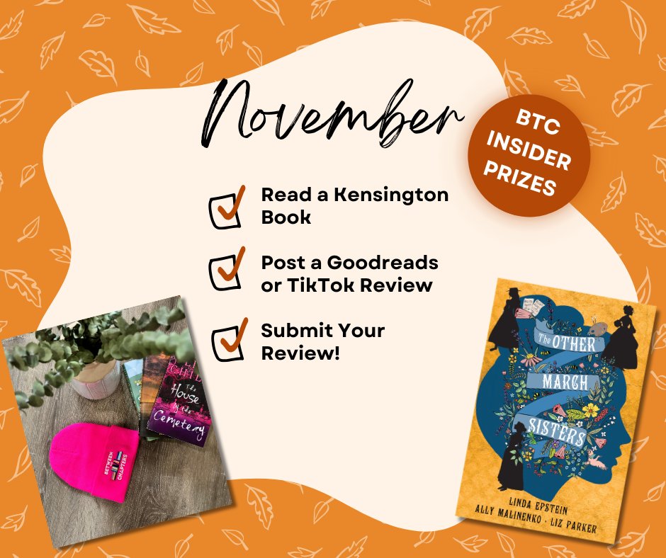 We want to hear about your favorite Kensington books! Submit your Goodreads or TikTok review at this link for a chance to win a copy of THE OTHER MARCH SISTERS and new BTC Swag: ow.ly/GZTN50Ub0kT