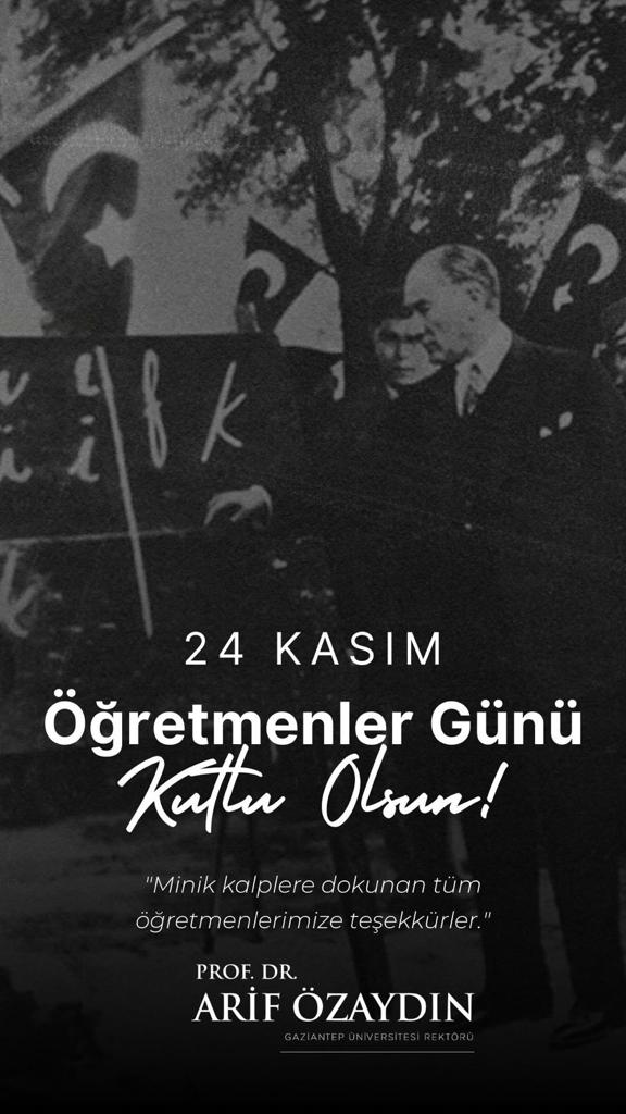 Geleceğimizin mimarları değerli öğretmenlerimizi sevgiyle, saygıyla selamlıyor, 24 Kasım Öğretmenler Günü'nü yürekten kutluyorum.