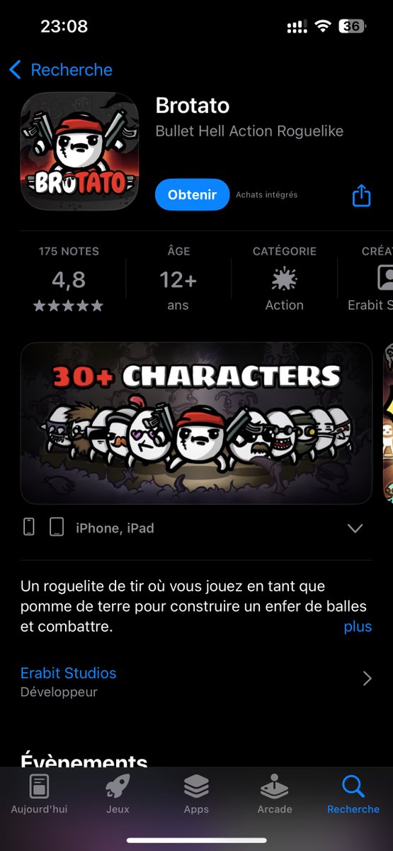 LTDG_podcast's tweet image. C’est parti pour tester Brotato

On me l’a vivement recommandé 

Qui connaît ?

#Brotato #AppleArcade