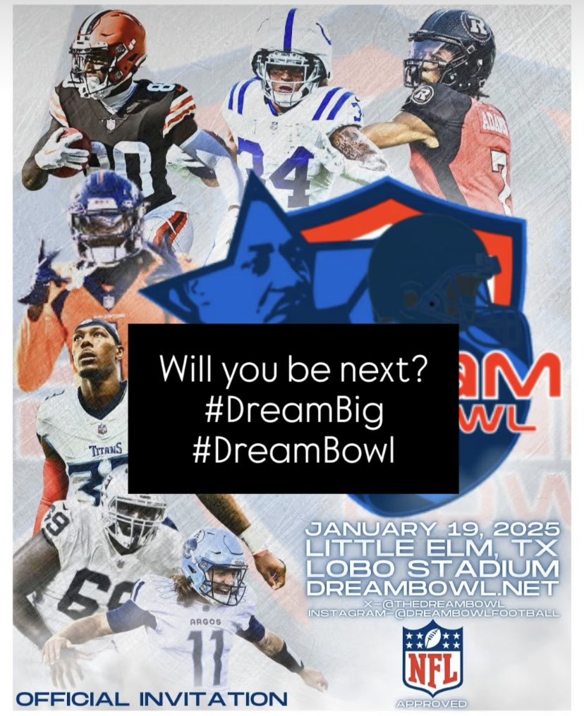 BennettC55's tweet photo. Thank you @TheDreamBowl for the invite !
Blessed and honored 🤘🏻 https://t.co/91MgnadPMY
