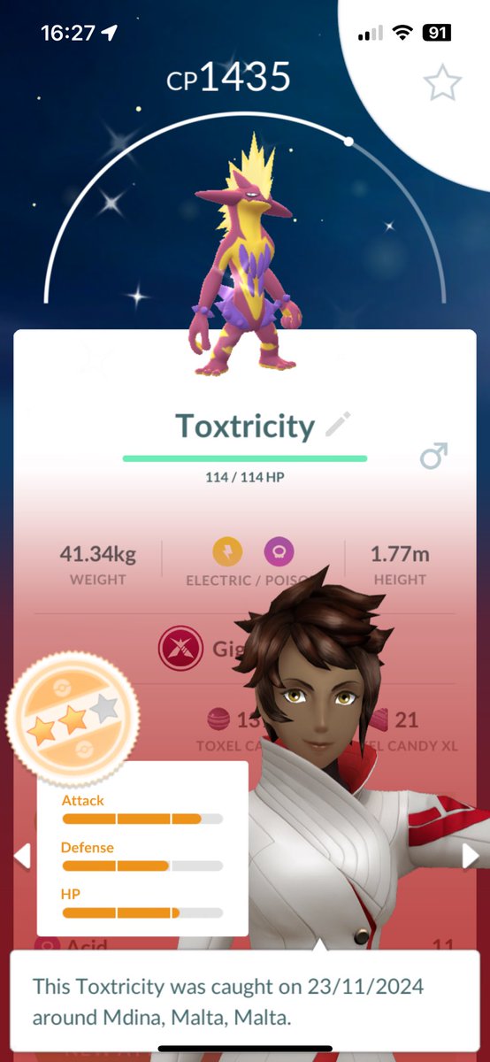 Today I was a busy #PokemonGO Community Ambassachu ! 😆 so
Had to take care of my friends first! then #ShinyPokemon hunting 😇 all #malta ‘s #pokemongocommunity came to our beautiful city of #mdina to celebrate #GOWildArea2024  my best catch today was
#shundo Gyarados 🤩