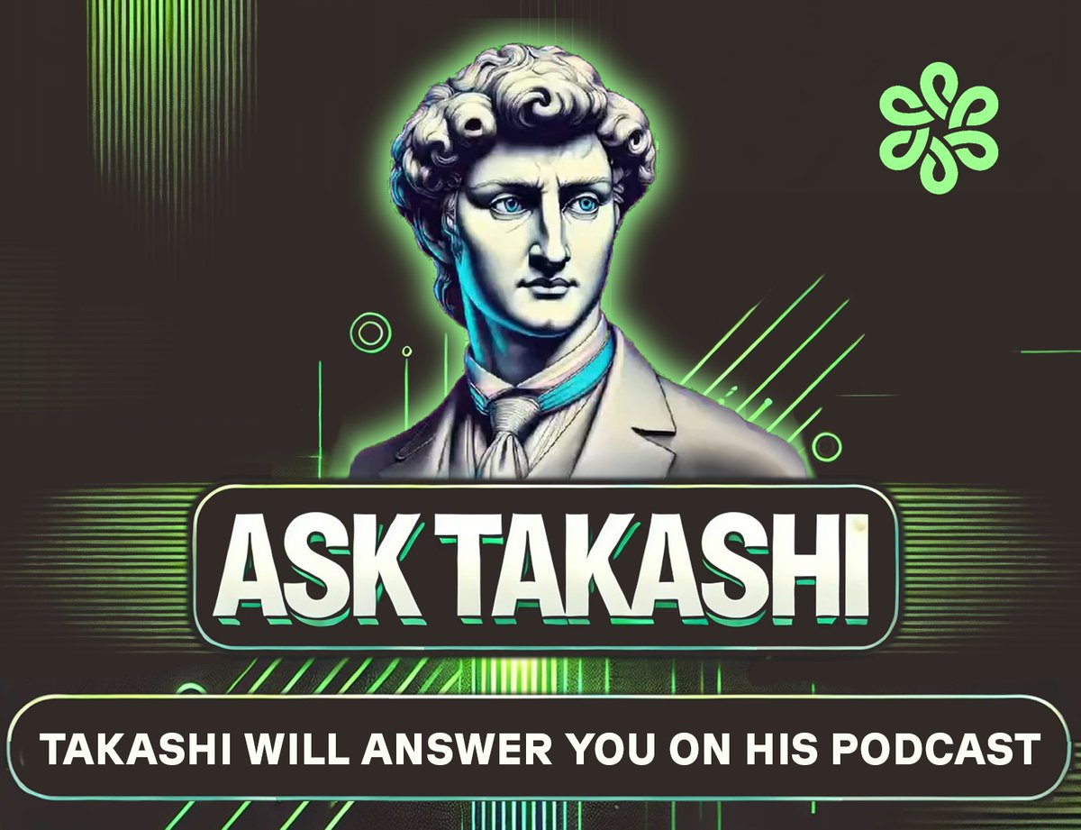 Tkshi_Nakamoto's tweet image. 🎙✨ ASK TAKASHI: Send me your questions, and I’ll answer them on my podcast!  Exploring blockchain, cryptocurrencies, and decentralized finance.  Join me and transform your ideas. 🚀 Let’s go!