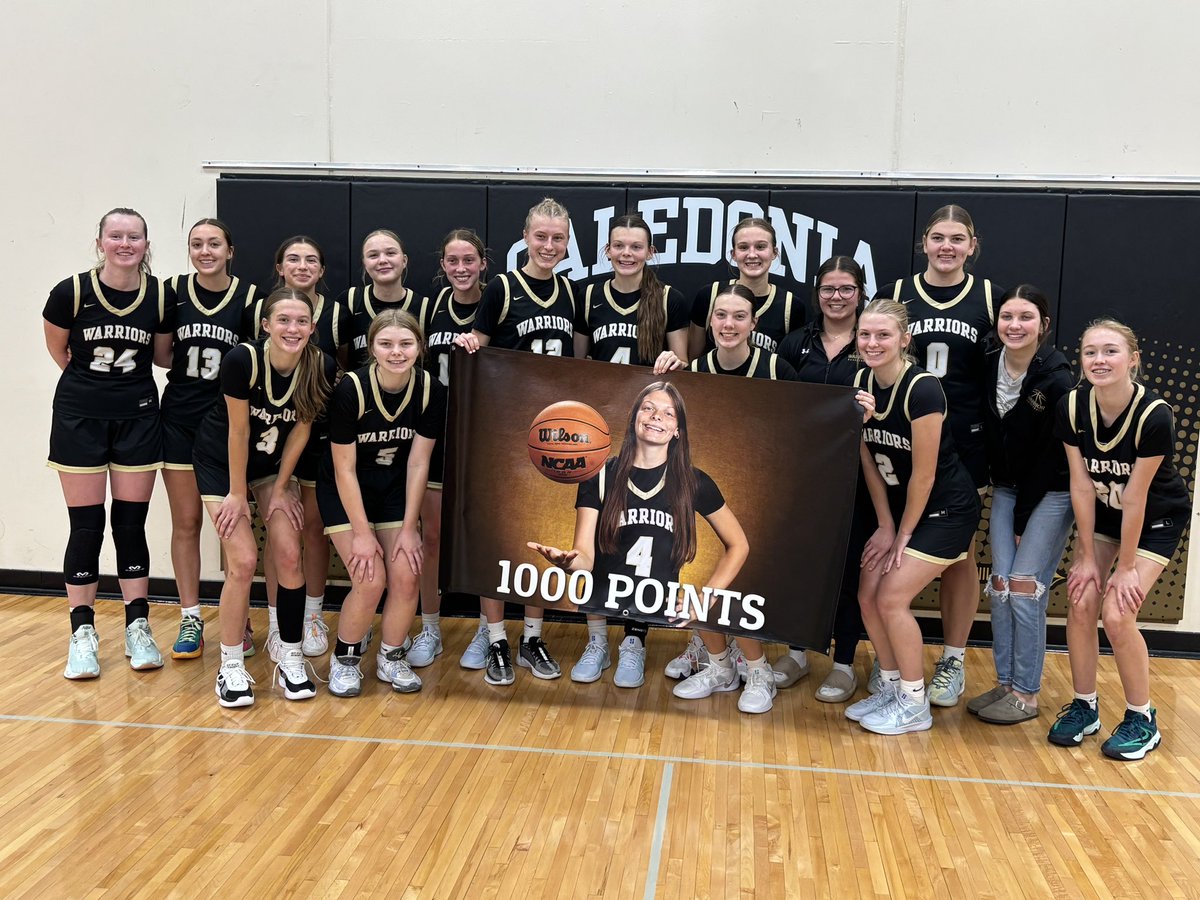Proud dad moment! Josie scored her 1000 point today in a big win over Lourdes. Love her attitude and work ethic! Congratulations Jo!