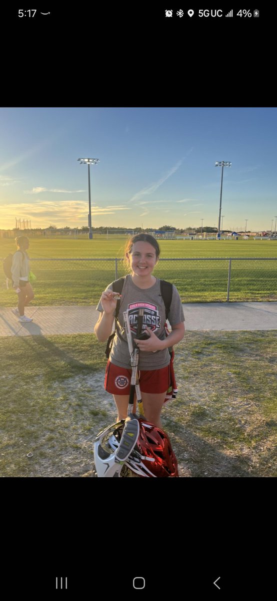 Mackenzie Named player of the game once again. Another IWLCA pin to add to the collection!
