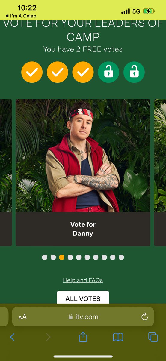 shaund92's tweet photo. @imacelebrity voting done ☑️ #ImACeleb #campleader @itsDannyJones @antanddec https://t.co/rMQxm1wPaP