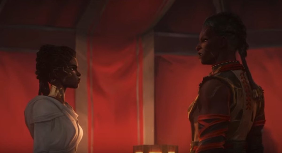 lost_albatross_'s tweet photo. The scene where Ambessa talks about what happened to Kino has probably some of the most breathtaking facial animation I've ever seen. Whoever animated Ambessa's face deserves props because DAMN. 
#ArcaneSpoilers https://t.co/cWrpHDxvTC