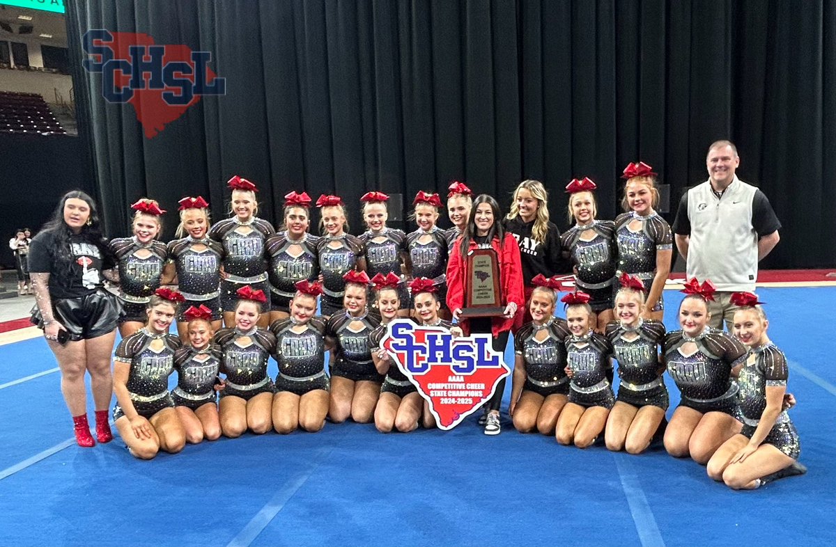 SCHSL's tweet photo. 📣Congratulations @graycollacademy 🎉 the @SCHSL 2024 Class AAAA Competitive Cheer Champion📣 https://t.co/QUnp7Pxdt3