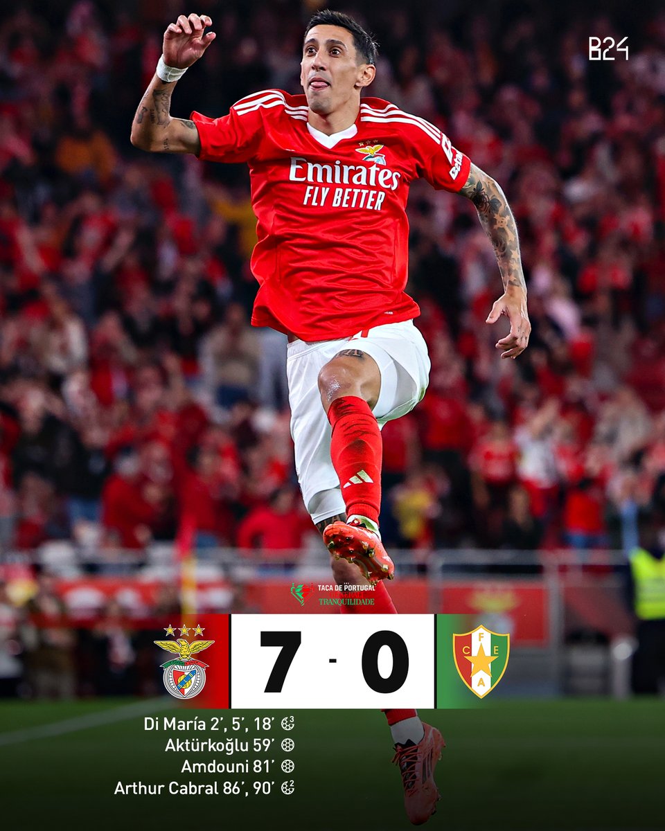 Benfica esmaga e está nos 'oitavos' da Taça de Portugal.