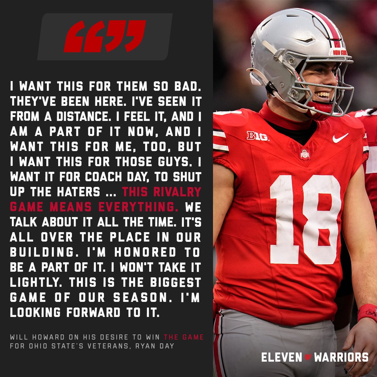 Will Howard gets it.