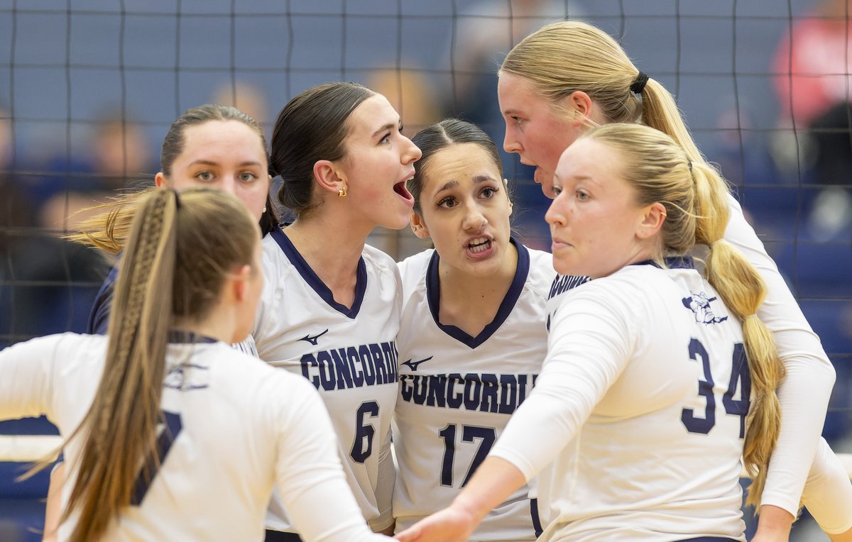 cunebulldogs's tweet photo. 🏐 | @cunevolleyball heads to the NAIA National Championship final site for the sixth-straight year!

Becca Gebhardt: "I think it’s a testament to what this program is, and what the Boldts have built here. They have a great culture – love, trust, hard work, sacrifice – that’s what it’s built on. I think that’s what takes us so far – the relationships that we have and the connections that we have."