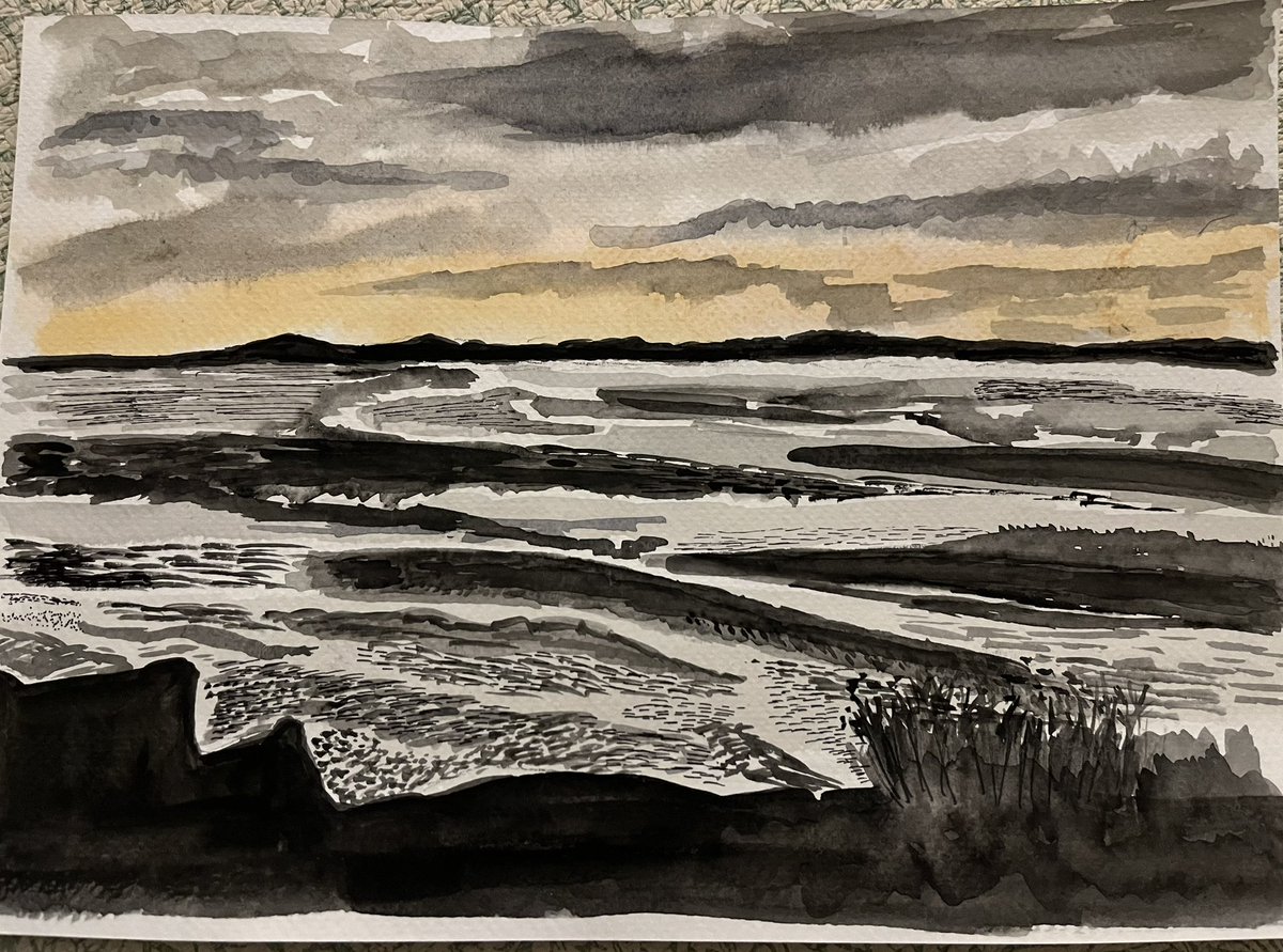 angietange's tweet photo. God is a painter 
The skies are His canvasses
Glory on display! 

#haikuchallenge 
#HaikuSaturday 
#faithwriter 
#watercolorpainting 
#wordsandpictures https://t.co/FPr1Eg6zwD