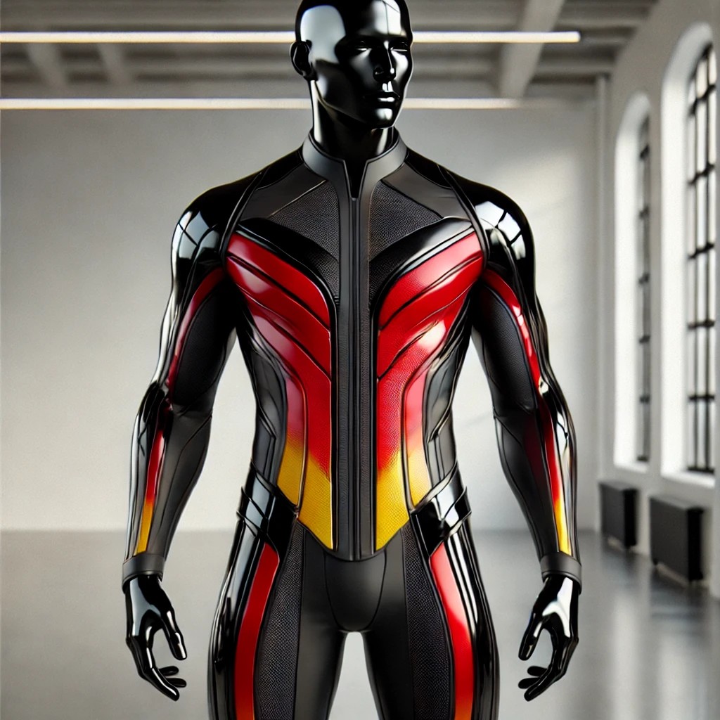 Jackielthequeen's tweet image. Straight out of the gym and into the boardroom! This sleek humanoid robot is rocking a suit inspired by the German flag—black, red, and gold never looked so flexed. Ready to close deals and lift weights at the same time! What do you think?
#RobotStyle #FuturisticFashion…