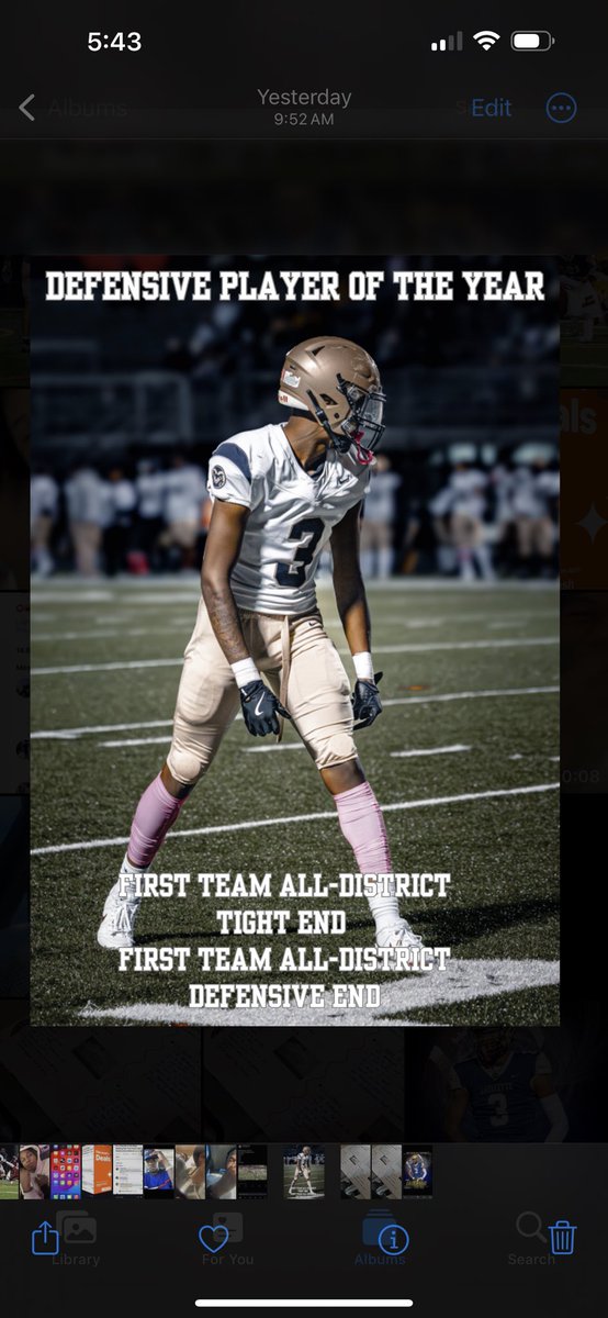 blessed to be named DPOY, first team tight, and first team defensive end🔥
#AGTG #3MORE