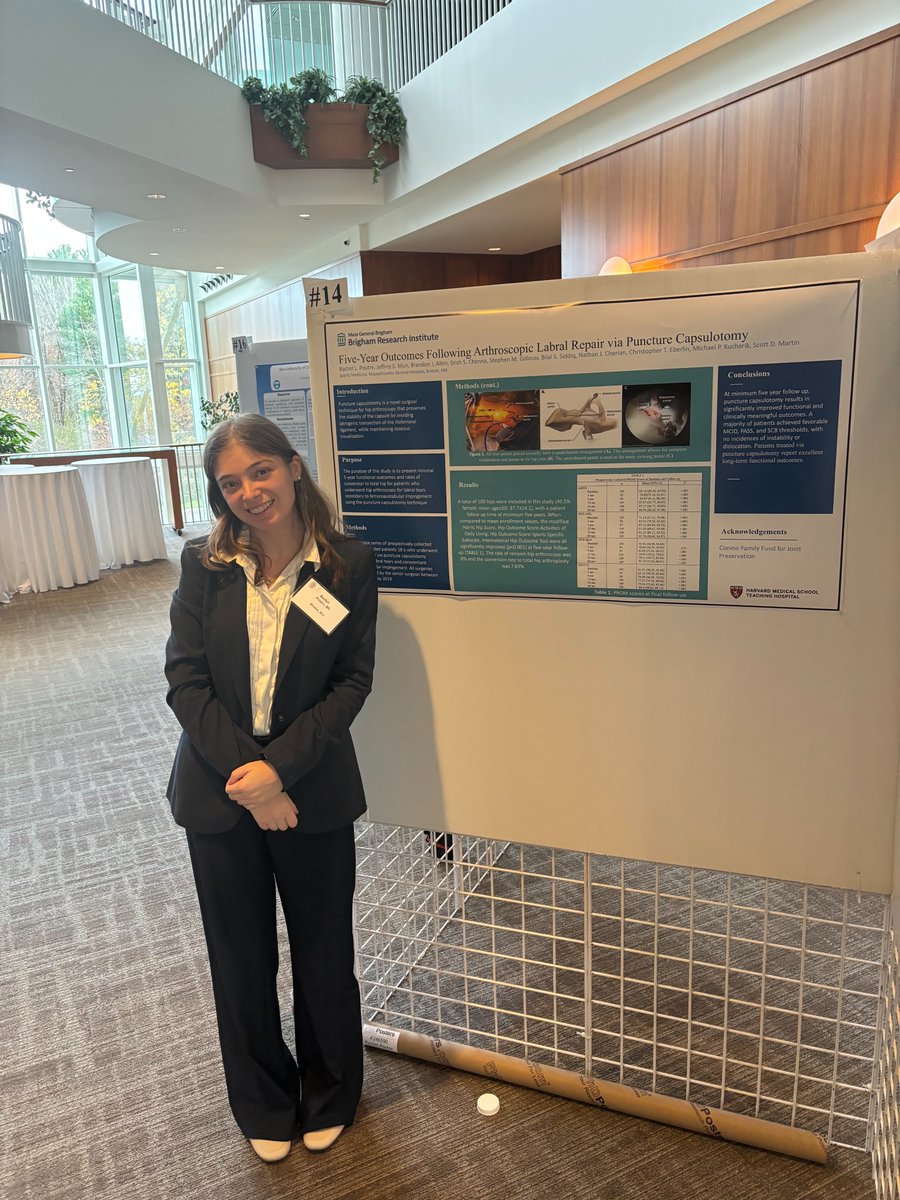 Excellent job by my research team who presented some of our research at the <a href="/neos1958/">New England Orthopaedic Society</a> meeting this week!